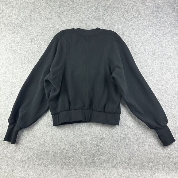 Sweaty Betty Compass Seam Sweatshirt Womens Small Black Soft Fleece Thumbhole LS - Picture 5 of 14
